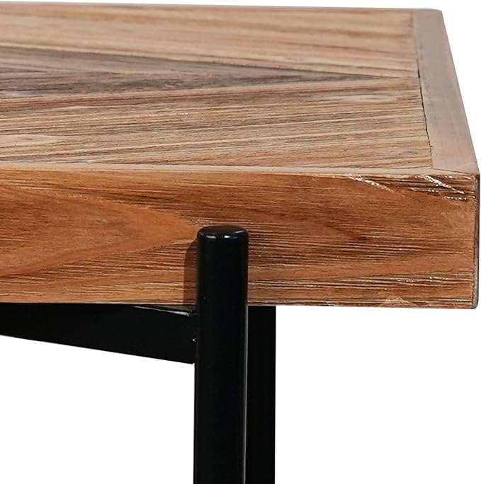 CONSDAN StoneCreek Solid Fir Wood Side Table - Image 7