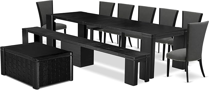 X07VE-BC6-50 - 10-Pc Dining Table Set a Kitchen Table - Image 2