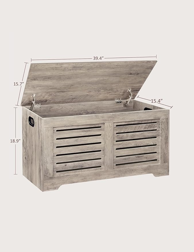 DINZI LVJ Storage Chest, 39.4”Wooden Toy Box - Image 3