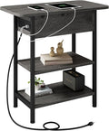 LIDYUK End Table with Charging Station, Flip Top Side Table with USB Ports and by LIDYUK