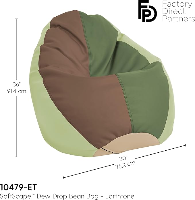 FDP SoftScape Dew Drop Bean Bag Chair - Image 3