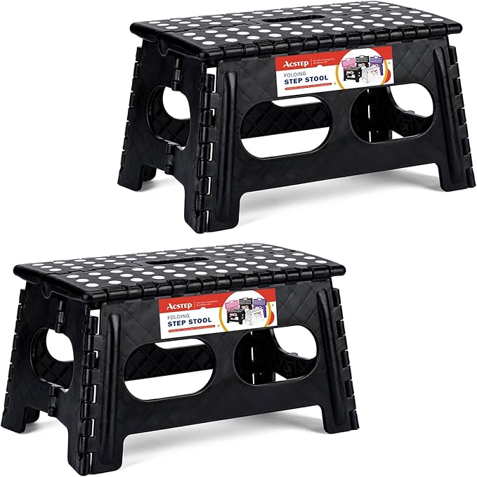ACSTEP Foldable Step Stool for Kids and Adults, 15-Inch Extra Wide 9-Inch by ACSTEP