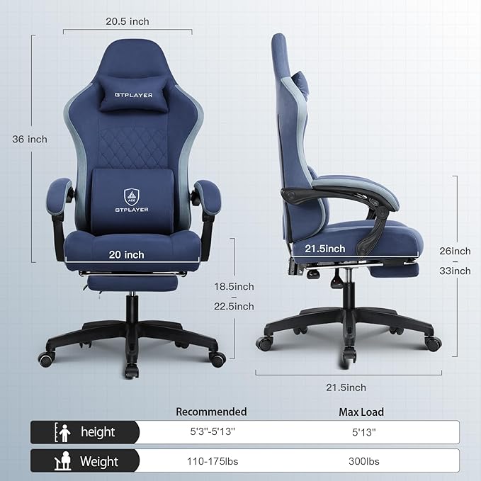 GTPLAYER Gaming Chair, Computer Office Chair - Image 2