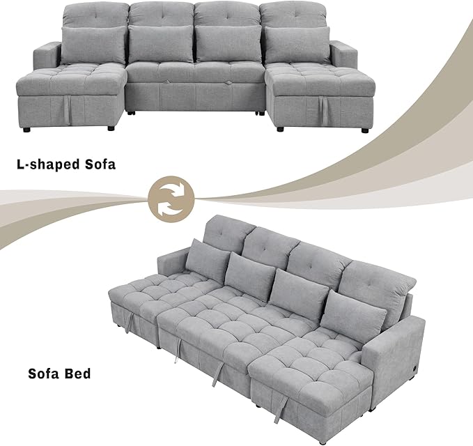 Ball & Cast 110.2" Oversized Versatile Sectional Sleep Sofa - Image 9