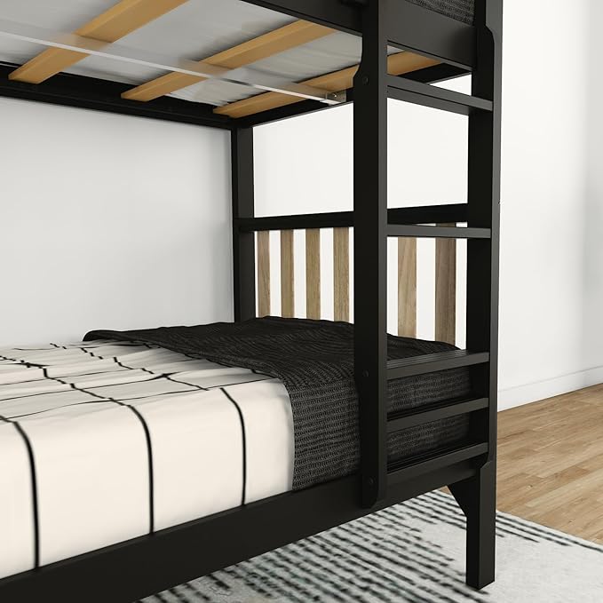 Max & Lily Bunk Bed, Scandinavian Modern Bunk Bed, Solid Wood Twin-Over-Twin - Image 6