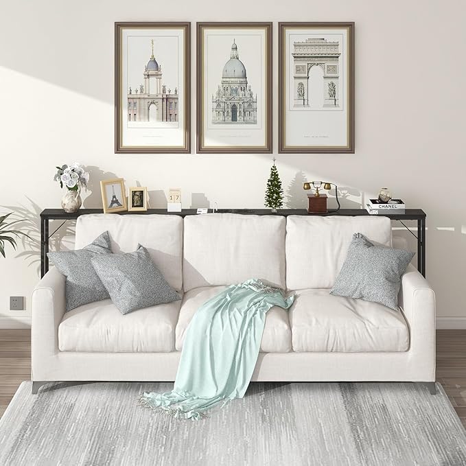 Tohomeor Skinny 5.9" Console Table 47.24" Narrow Long Sofa Table - Image 5