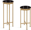 Kate and Laurel Celia Side Tables, Decorative Modern Glam End Table by KateandLaurel