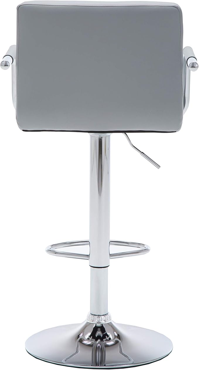 AC Pacific Contemporary Adjustable Swivel Kitchen Bar Stool Chair - Image 5