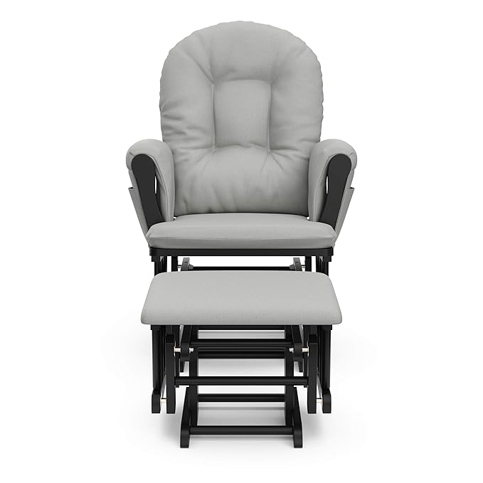 Storkcraft Premium Hoop Glider & Ottoman — GREENGUARD Gold Certified, Wood - Image 9