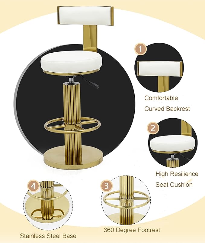 FUNROLUX Counter Height Bar Stools - Image 4