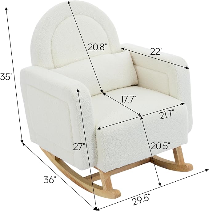 Christopher Knight Home Kiin Wooden Rocking Chair Indoor - Image 2