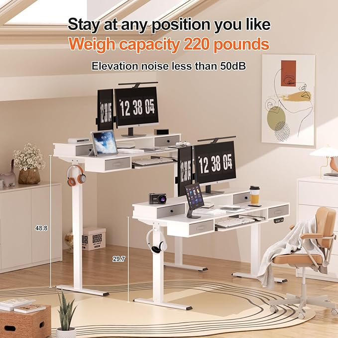 Electric Standing Desk, Ergonomic Adjustable Standing Desk - Image 3