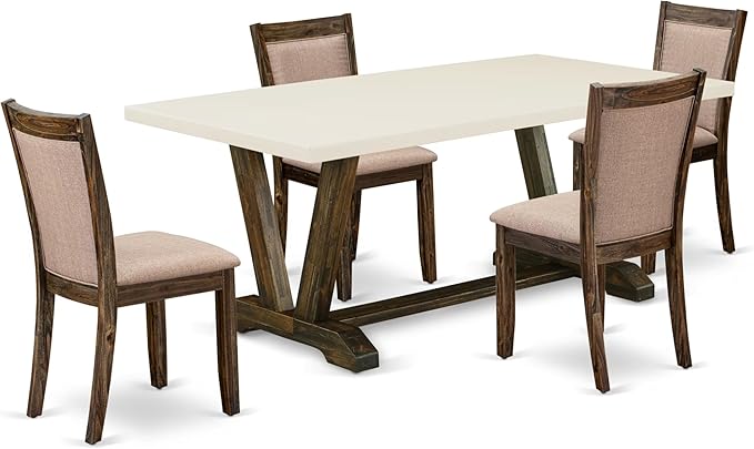 East West Furniture V727MZ716-5 5 Piece Dining Table Set by EastWestFurniture
