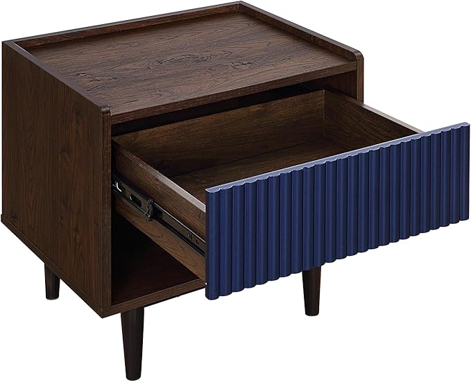 Manhattan Comfort Duane Modern Ribbed Nightstand, Bedside Table - Image 7