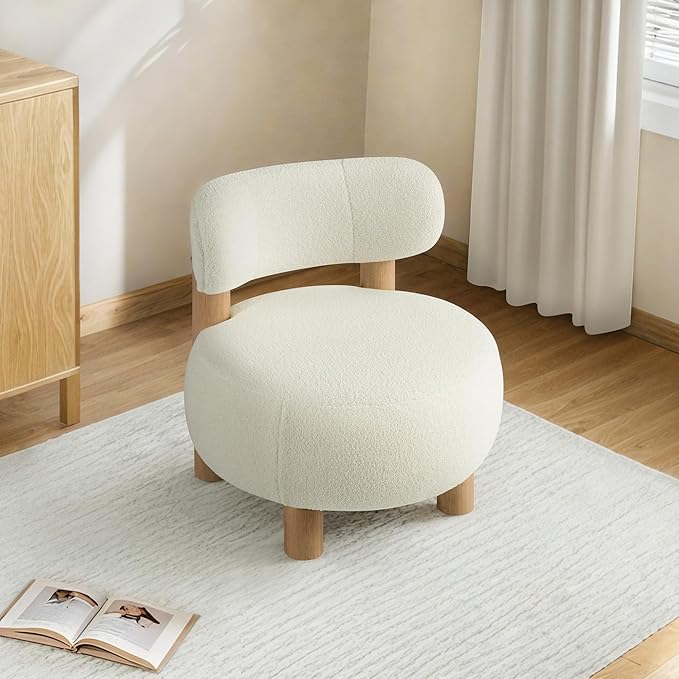 Modern Boucle Accent Chair, - Image 3