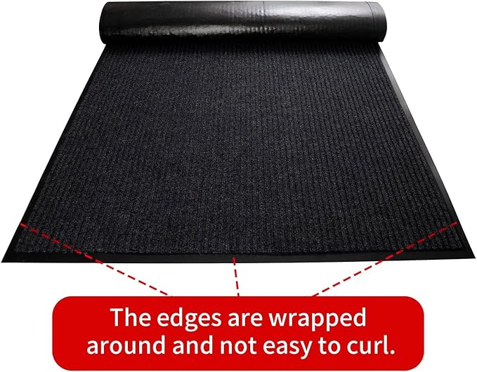 TANYOYO 4' X 6' Commercial Grade Door Floor Mat Brush Step Entrance Mat Vinyl - Image 7