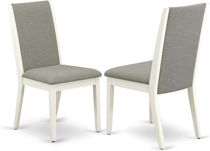 East West Furniture ANLA5-LWH-06 5 Piece Dining Room Furniture Set Includes a - Image 4