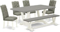 East West Furniture V097EL207-6 6 Piece Dining Room Table Set Contains a by EastWestFurniture