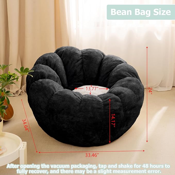 Pumpkin Bean Bag Sofa Chair, Bean Bag Chair - Image 2