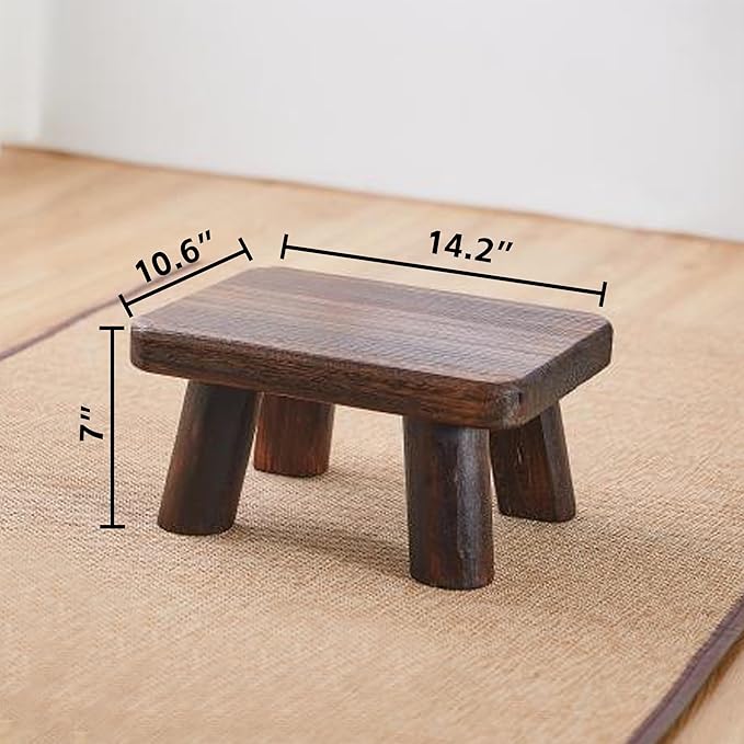 Wooden Step Stool for Adults and Children, Heavy Duty Step Stool, 500 lb. Load - Image 2