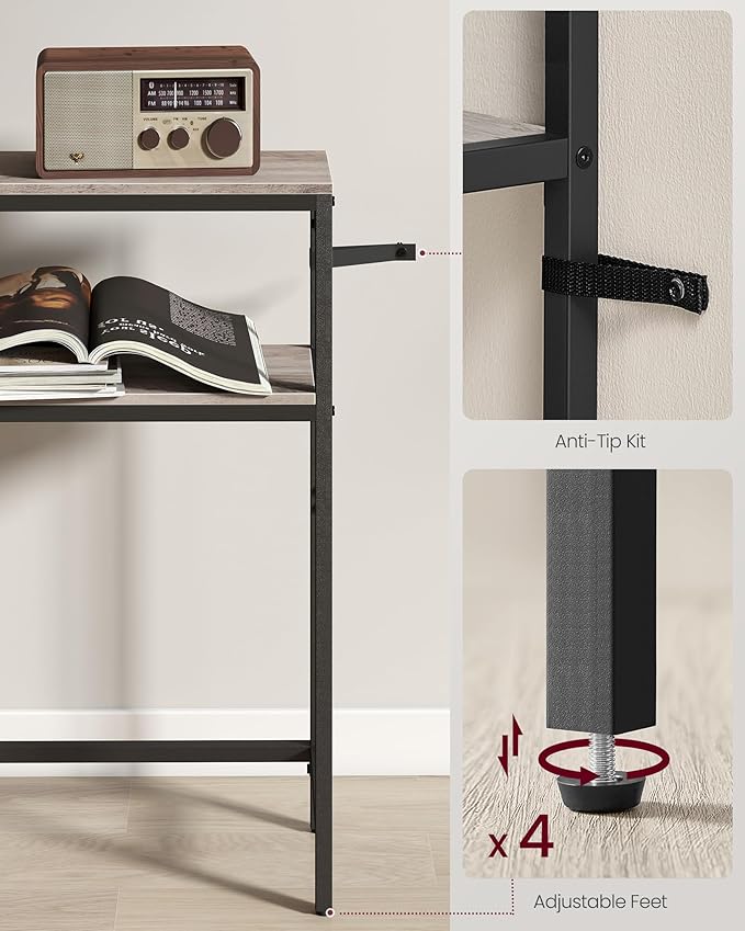 VASAGLE Console Table, 2-Tier Narrow Sofa Table - Image 5