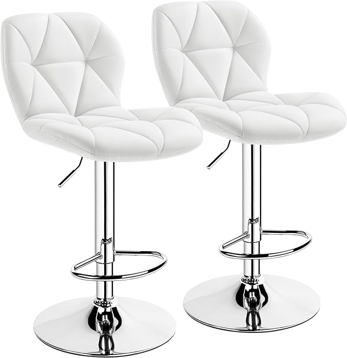 Yaheetech Barstools Set of 2, PU Leather Counter Stools Bar Chairs by Yaheetech