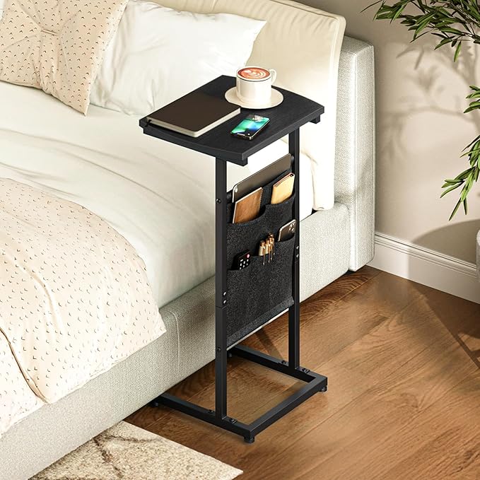 HOOBRO C Shaped End Table Set of 2, Small Side Table - Image 4