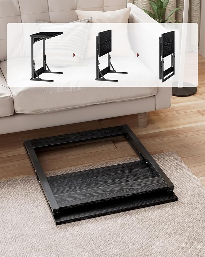 Tatub Folding TV Tray Table Set of 2, Small Sofa-Side Laptop Desk - Image 5