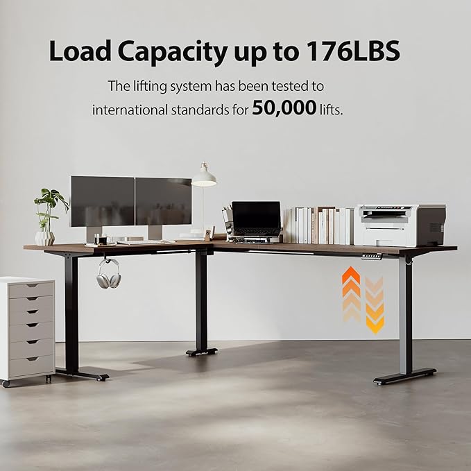 Agilestic L-Shaped Standing Desk Adjustable Height, Electric Corner Standing - Image 9