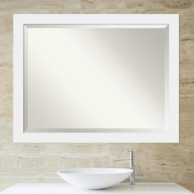 Amanti Art White Bathroom Mirror - Image 6