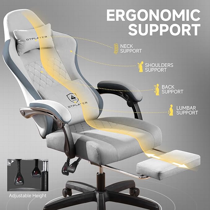 GTPLAYER Office Chair, Gaming Computer Desk Fabric Chair - Image 5