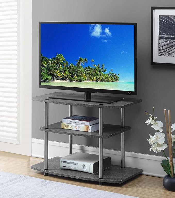 Convenience Concepts Designs2Go 3-Tier TV Stand, Weathered Gray - Image 3