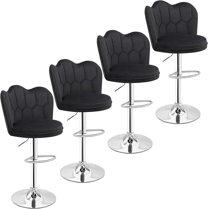 VECELO Bar Stools Set of 4, Adjustable Barstools by VECELO