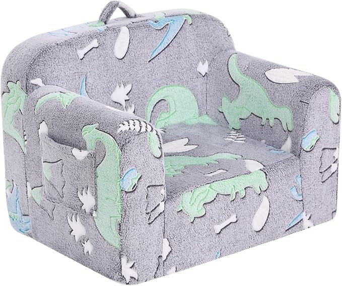 Toddler Chair – Plush Kids Sofa, Comfy Convertible Lounger by Givjoy