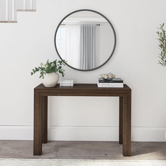 Plank+Beam Modern Solid Wood Console Table, 46.25 Inch, Sofa Table, Narrow - Image 3