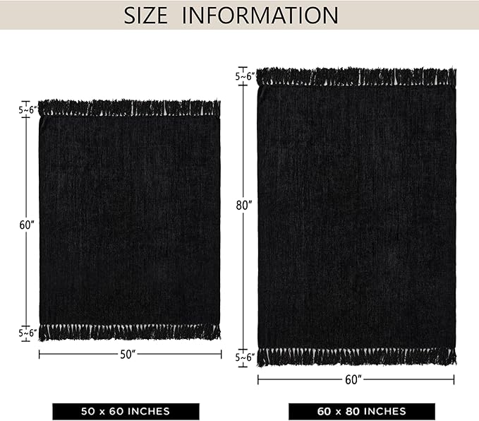 Chenille Throw Blanket for Couch 60"X 80" Twin, Soft Cozy Throws - Image 7