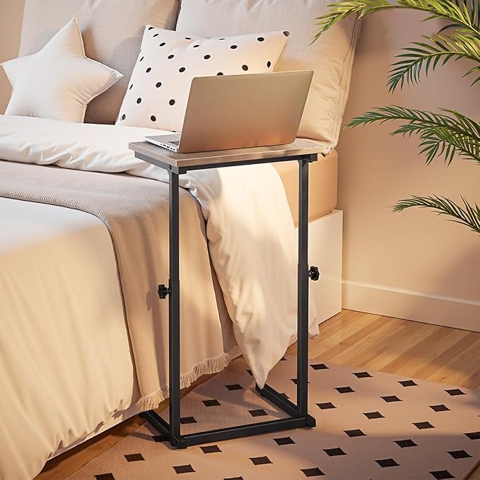 HOOBRO C Shaped End Table, Adjustable Height Side Table - Image 2