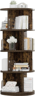 VECELO 4 Tier Revolving Bookshelf Tower, 360° Display Floor Standing Storage by VECELO