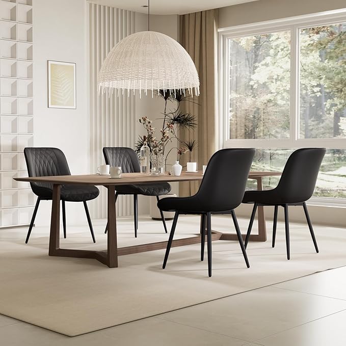 YOUNIKE Black Dining Chairs Set of 2 - Image 8