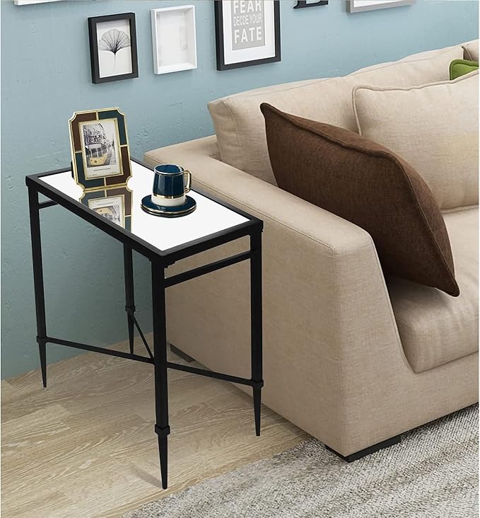 Black End Table, Rectangle Side Table - Image 2