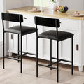 GarveeHome Bar Stools Set of 2, Upholstered Counter Height Bar Stools by GarveeHome