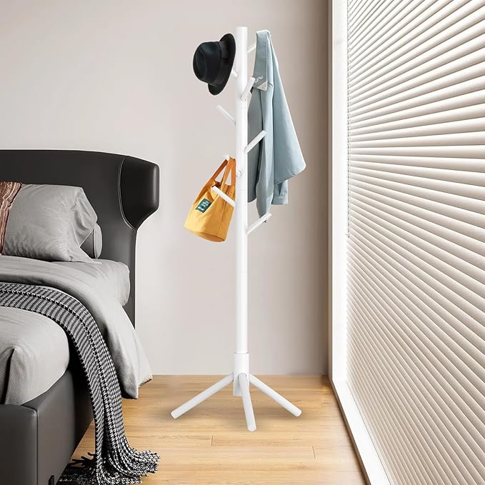 Wooden Coat Rack Stand, Freestanding Coat Rack - Image 8