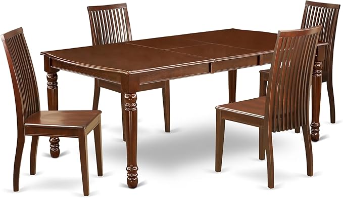 East West Furniture DOIP5-MAH-W 5 Piece Dining Room Furniture Set Includes a by EastWestFurniture