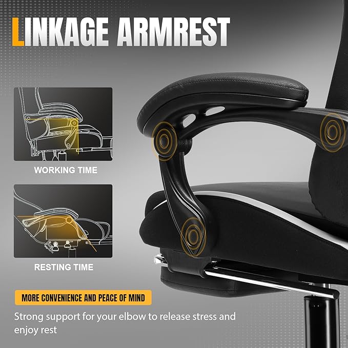 GTRACING Gaming Chair with Foot Rest & Pocket Spring Cushion, Ergonomic High - Image 7