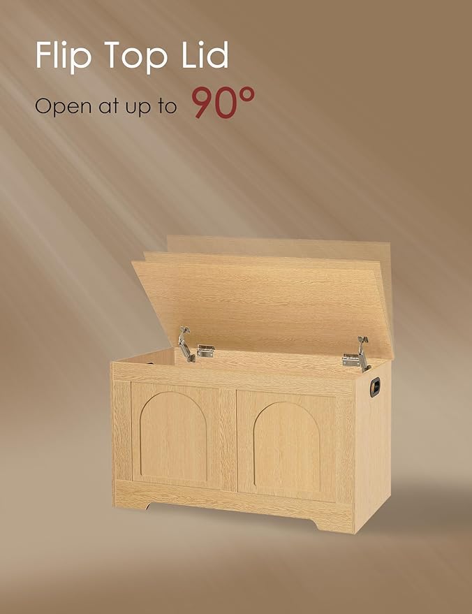 DINZI LVJ Storage Chest, 31.5”Wooden Toy Box - Image 4