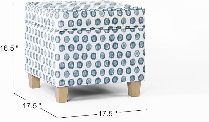 HomePop Home Decor | K7342-A876 | Classic Square Storage Ottoman - Image 4