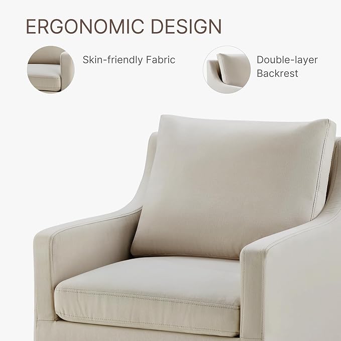 Upholstered Dining Chairs with Casters Washable Cover Side Deskchair with - Image 6