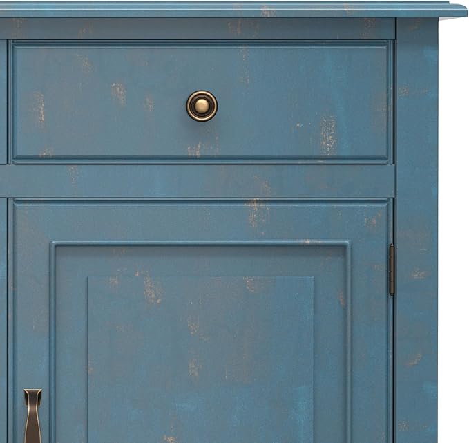 SIMPLIHOME Connaught 40-inch Wide Solid Wood Storage Cabinet in Distressed - Image 10