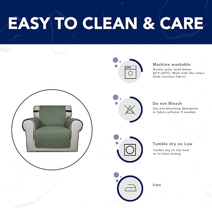 PureFit Reversible Sofa Couch Cover Water Resistant Couch Covers - Image 6