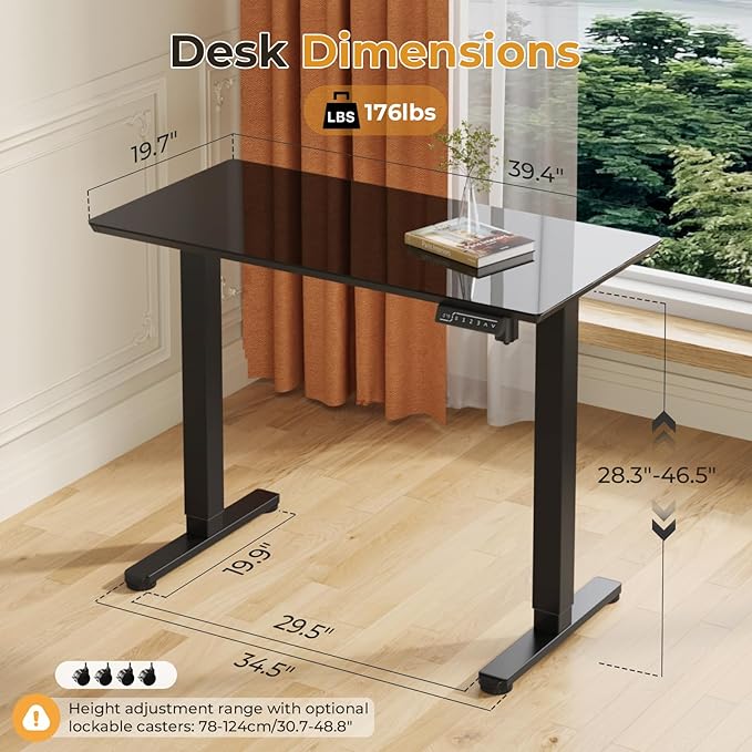 JOY worker Small Electric Standing Desk, Sit to Stand Desk Workstation - Image 2